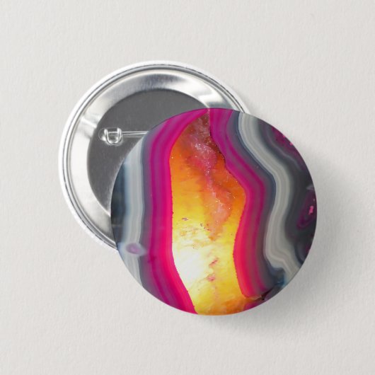Fallrosa Geode Glow Button (Vorne & Hinten)