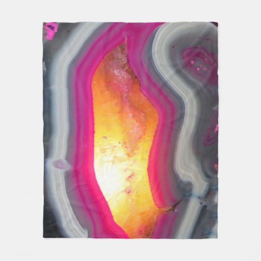 Fallrosa Geode Glow Fleecedecke (Vorderseite)