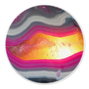 Fallrosa Geode Glow Keramikknauf