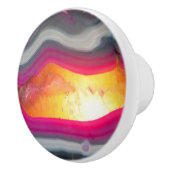 Fallrosa Geode Glow Keramikknauf (Rechts)