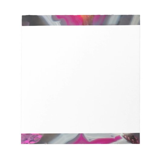 Fallrosa Geode Glow Notizblock (Vorderseite)