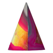 Fallrosa Geode Glow Partyhütchen (Rückseite)