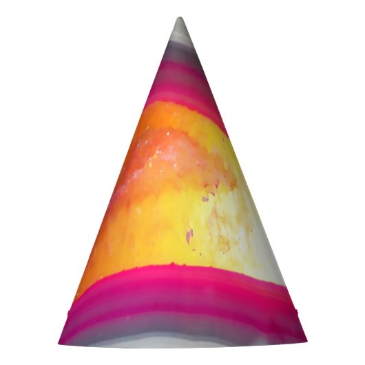 Fallrosa Geode Glow Partyhütchen (Vorderseite)