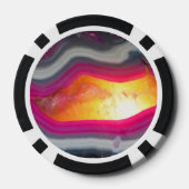 Fallrosa Geode Glow Pokerchips (Rückseite)