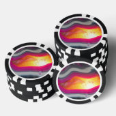 Fallrosa Geode Glow Pokerchips (Stapel)