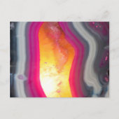 Fallrosa Geode Glow Postkarte (Vorderseite)