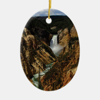 FALLS AT YELLOWSTONE YEAH KERAMIK ORNAMENT