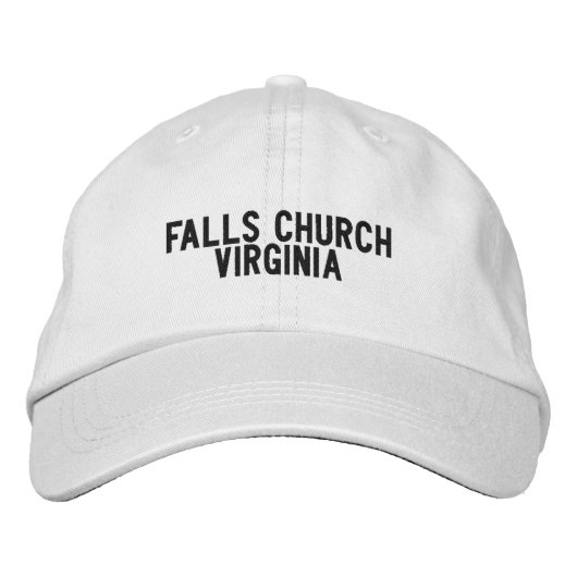 Falls Church Virginia Hat Bestickte Baseballkappe (Vorderseite)