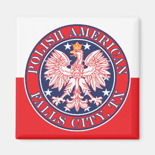 Falls City Texas Polnischer Adler Magnet