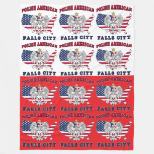 Falls City Texas Polnischer Amerikaner Fleecedecke