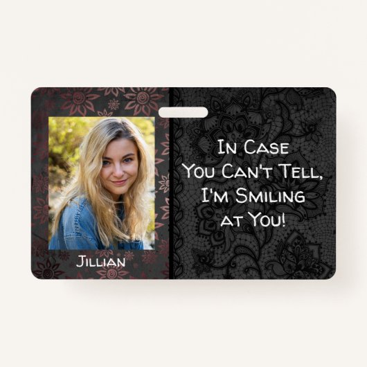 Falls du es nicht sagst, lächle ich dich an!fett ausweis (Vorderseite)