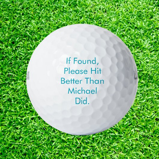 Falls gefunden, klicken Sie bitte besser als der N Golfball