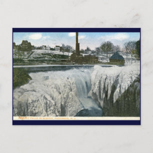 Falls im Winter, Paterson NJ 1919 Vintag Postkarte