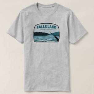 Falls Lake North Carolina Angelrute T-Shirt