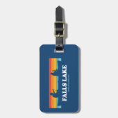 Falls Lake North Carolina Canoe Gepäckanhänger (Vorderseite vertikal)