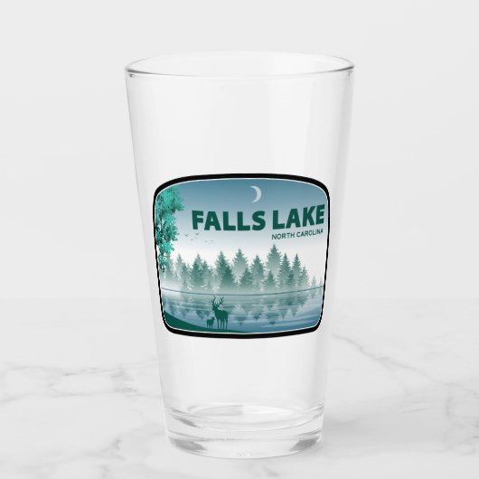 Falls Lake North Carolina Hirsche Glas (Vorderseite)