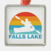 Falls Lake North Carolina Kayak Ornament Aus Metall (Vorne)