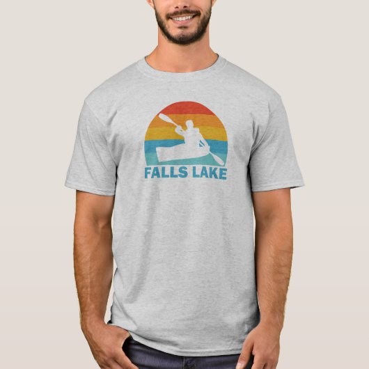 Falls Lake North Carolina Kayak T-Shirt (Vorderseite)