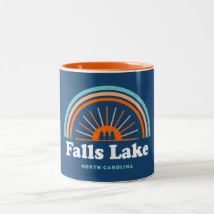 Falls Lake North Carolina Rainbow Zweifarbige Tasse