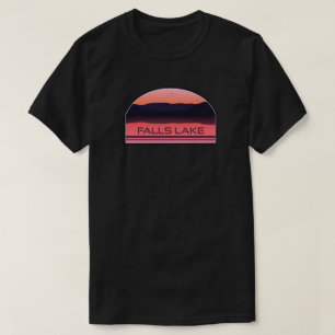 Falls Lake North Carolina Red Sunrise T-Shirt