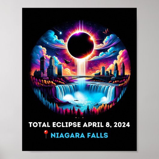 Falls New York Ny Total Solar Eclipse April 81 Poster (Vorne)