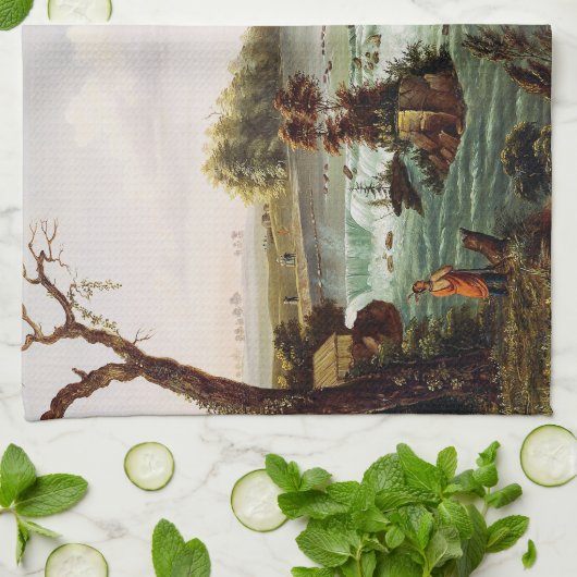 Falls of Saint Anthony by Henry Lewis Geschirrtuch (Gefaltet)