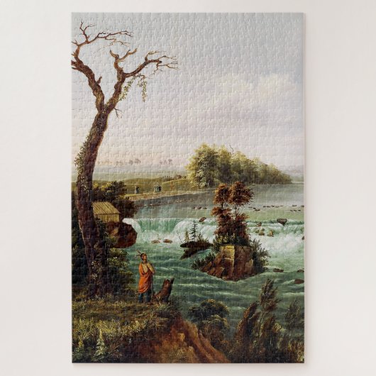 Falls of Saint Anthony by Henry Lewis Puzzle (Vertikal)