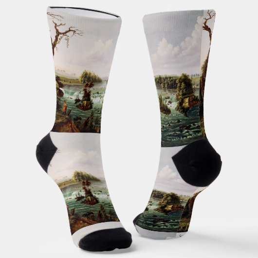 Falls of Saint Anthony by Henry Lewis Socken (Gewinkelt)