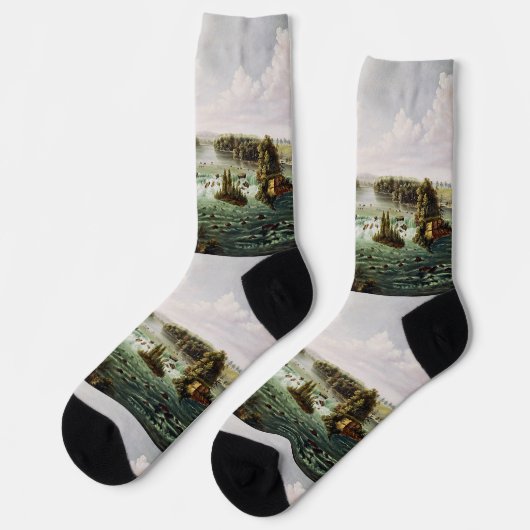 Falls of Saint Anthony von Henry Lewis Socken (Linkes Detail)