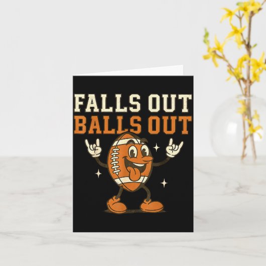 Falls Out Out Touchdown Football Game Day Boys Gir Karte (Gelbe Blume)