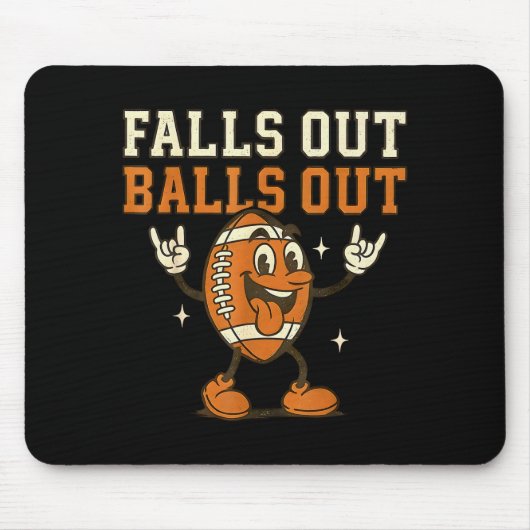 Falls Out Out Touchdown Football Game Day Boys Gir Mousepad (Vorne)