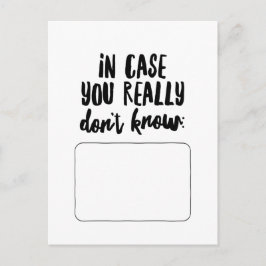 Falls Sie es wirklich nicht wissen... Postkarte