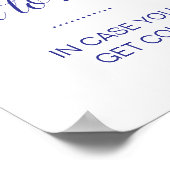 Falls Sie kalte blaue Hochzeitsdecke bekommen Poster (Ecke)