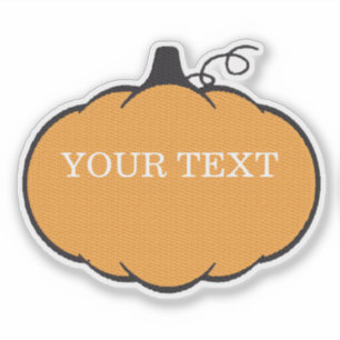 Fallsaison Pumpkin Zeichne benutzerdefinierten Tex Aufkleber