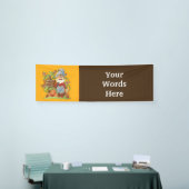 Fallsaisonvogelscheuche addieren Wörter Banner (Messeveranstaltung)