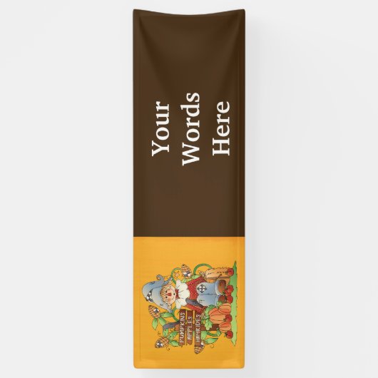 Fallsaisonvogelscheuche addieren Wörter Banner (Vertikal)