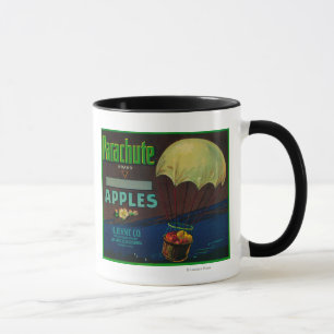 Fallschirm-Apple-Kisten-Aufkleber Tasse