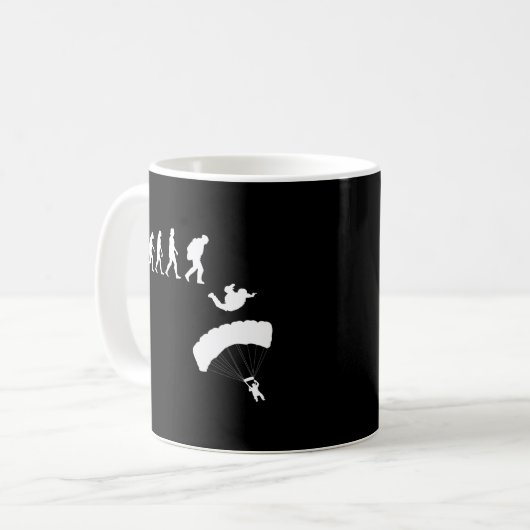 Fallschirm der Evolution Skydiving Kaffeetasse (Vorderseite Links)