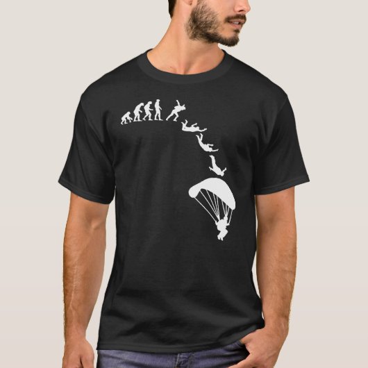 Fallschirm der Evolution Skydiving T-Shirt (Vorderseite)