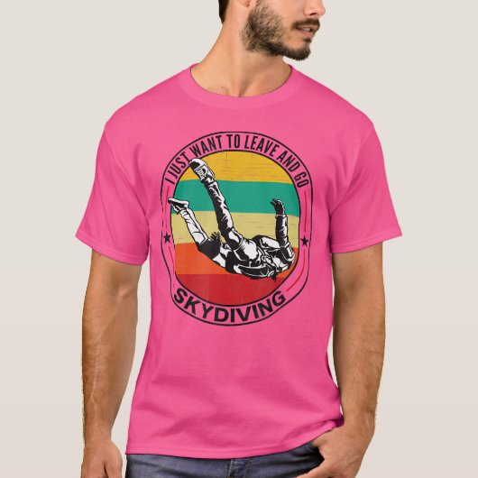 Fallschirm Fallschirm Funny Parachuting Funny Skyd T-Shirt (Vorderseite)