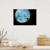 Fallschirm: Mann auf dem Mond Poster (Küche)