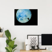 Fallschirm: Mann auf dem Mond Poster (Heimbüro)