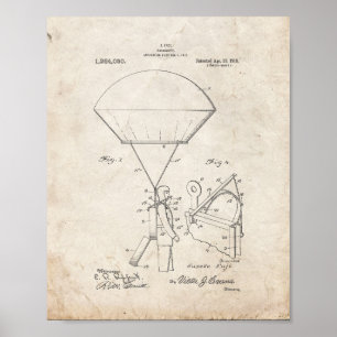 Fallschirm-Patent - alter Blick Poster