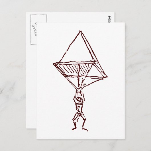 Fallschirm Postkarte (Vorne/Hinten)