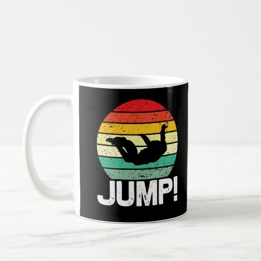 Fallschirm Retro Flugzeug Adrenalin Skydiver Kaffeetasse (Links)