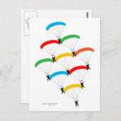 Fallschirmbildung Postkarte (Vorne/Hinten)