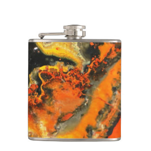 Fallschirmdrehte Orange Stones Flachmann