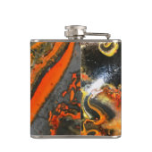 Fallschirmdrehte Orange Stones Flachmann (Rückseite)