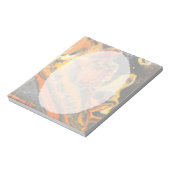 Fallschirmdrehte Orange Stones Notizblock (Rotiert)
