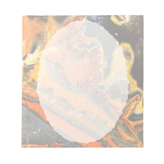 Fallschirmdrehte Orange Stones Notizblock (Vorderseite)